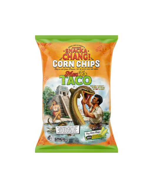 SnackaChangi Corn Chips Mex Tex Taco 170g