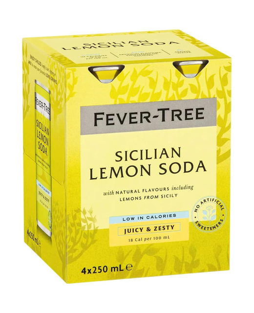 Fever-Tree Sicilian Lemon Soda 4pk cans